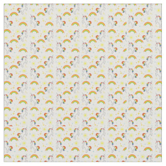 Rainbow Unicorn Fabric Tyg