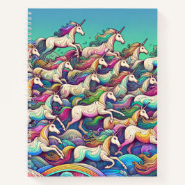 Rainbow Unicorn Fantasy Art Notebook
