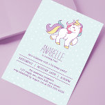 Rainbow Unicorn Flick kalas Inbjudningar<br><div class="desc">Festbjudanden på Cute-födelsedagsfesten med ett magiskt enmajstema.</div>
