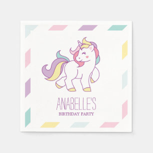 Rainbow Unicorn Flick kalas Pappersservett
