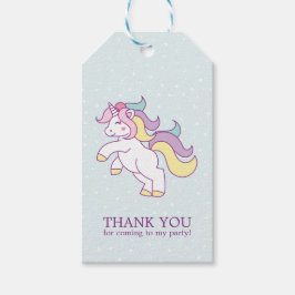 Rainbow Unicorn Flick kalas Presentetikett