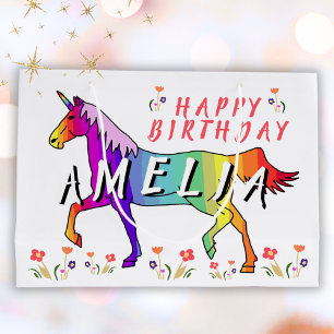Rainbow Unicorn Flower Girl Birthday