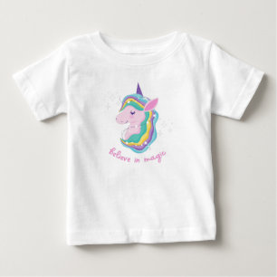 Rainbow Unicorn Födelsedagsfest T Shirt
