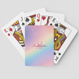 Rainbow Unicorn Glitter Casinokort
