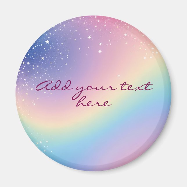 Rainbow Unicorn Glitter Magnet (Framsidan)