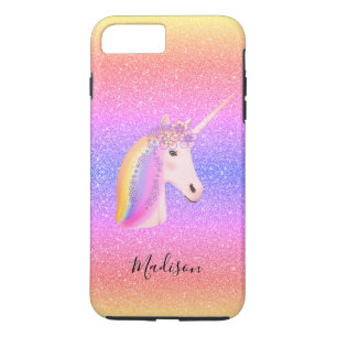 Rainbow Unicorn Glitter Personlig
