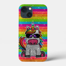 Rainbow Unicorn Glitter Sparkly Guld Sparkles