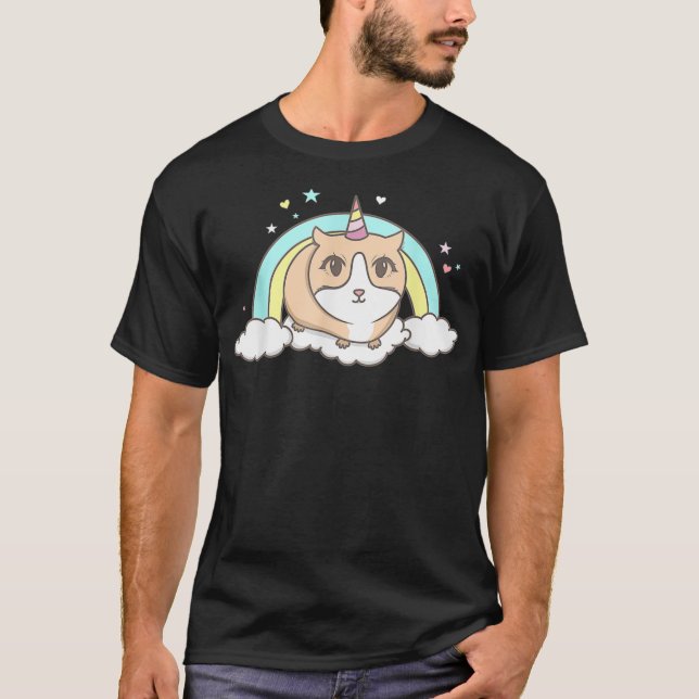 Rainbow Unicorn Guinea-gåva från Guinea Gris T Shirt (Framsida)