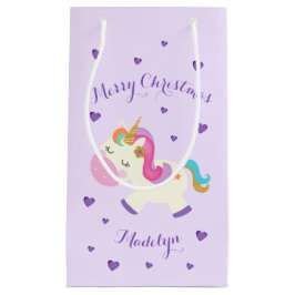 Rainbow Unicorn jul Glitter Lila