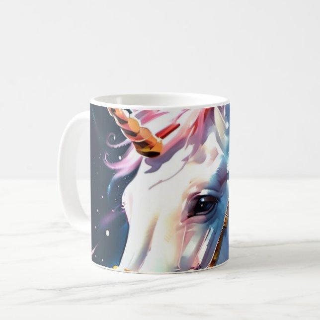 Rainbow Unicorn Kaffemugg (Framsida vänster)