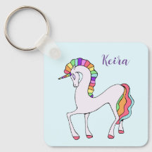 Rainbow Unicorn Keychain