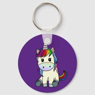 Rainbow Unicorn Keychain Nyckelring