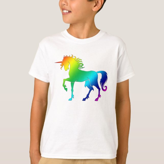 Rainbow Unicorn Kids Tee (Framsida)