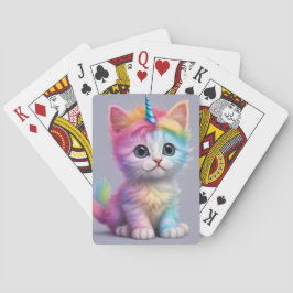 Rainbow Unicorn Kitten Casinokort