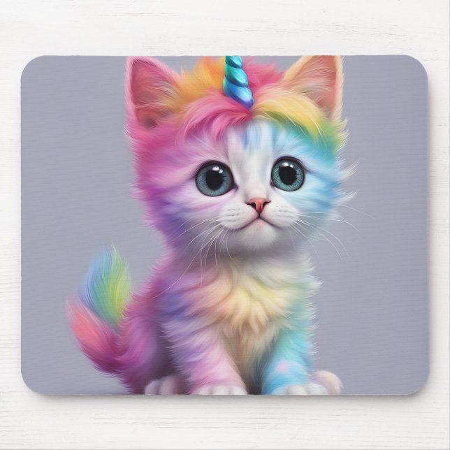 Rainbow Unicorn Kitten Musmatta (Framsidan)