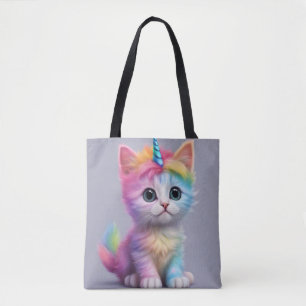 Rainbow Unicorn Kitten Tygkasse