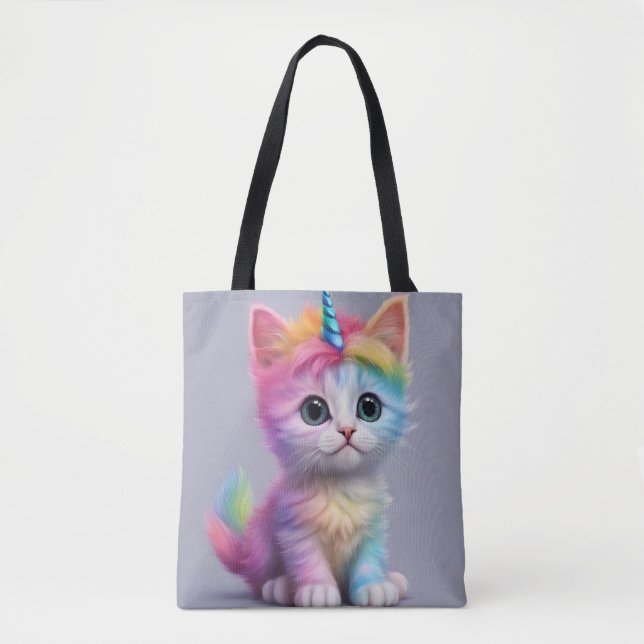 Rainbow Unicorn Kitten Tygkasse (Framsida)