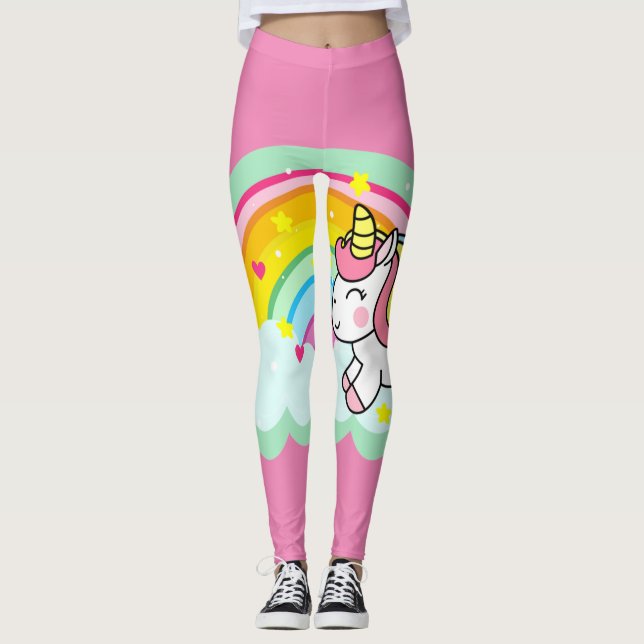 Rainbow Unicorn Leggings (Framsida)