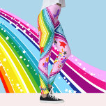 Rainbow Unicorn Leggings Personalize Yoga Byxor<br><div class="desc">DU VÄLJER färg i bakgrunden. Byt från rosa med Färg Picker Verktyg till alla regnbåge färg. Lägg till ditt namn i anklerna.</div>
