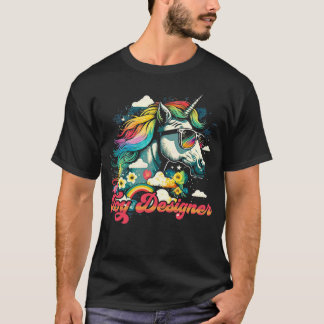 Rainbow Unicorn Leksak Designer T Shirt