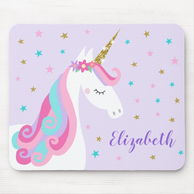 Rainbow Unicorn Magic Glitter Lila Musmatta (Framsidan)