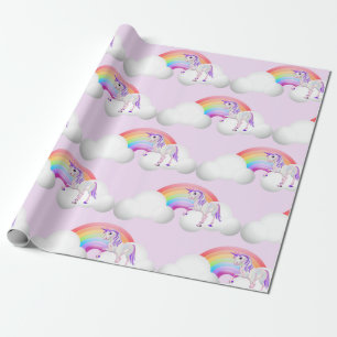 Rainbow Unicorn Magic Lila Cute Presentpapper