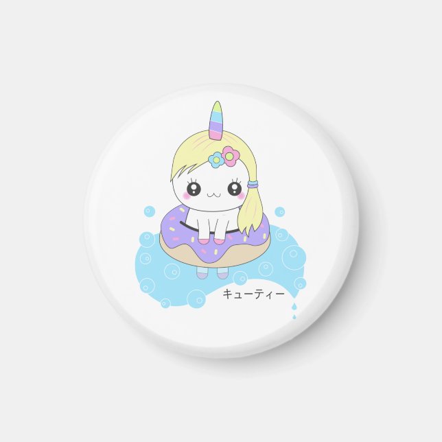 Rainbow Unicorn Magnet (Framsidan)