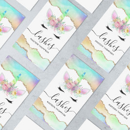 Rainbow Unicorn Makeup Lash Visitkort