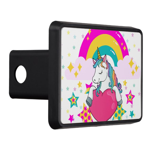Rainbow Unicorn med Stars Dragkroksskydd (Höger)