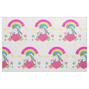 Rainbow Unicorn med Stars Tyg