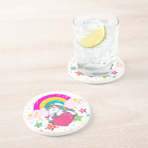 Rainbow Unicorn med Stars Underlägg