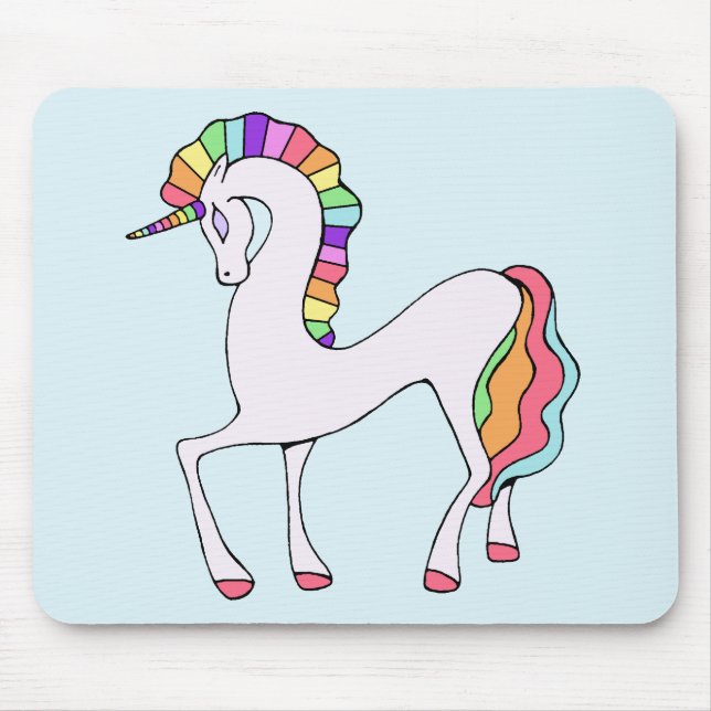 Rainbow Unicorn Mousepad Musmatta (Framsidan)