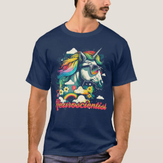 Rainbow Unicorn Neuroforskare T Shirt