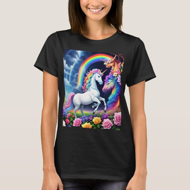 Rainbow Unicorn One T Shirt (Framsida)