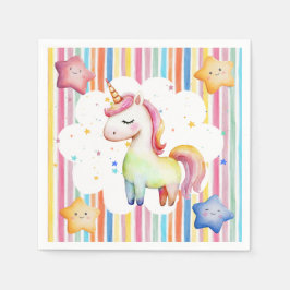 Rainbow Unicorn Pappersservett
