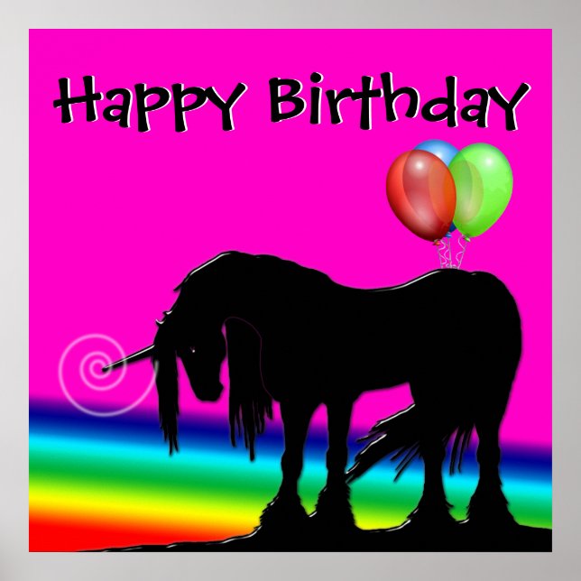 Rainbow Unicorn Party (generisk) Poster (Framsidan)