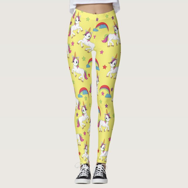 Rainbow Unicorn Party Leggings (Framsida)