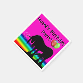Rainbow Unicorn Party Pappersservett