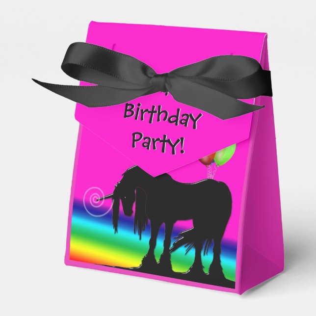 Rainbow Unicorn Party Presentaskar (Framsidan Sidan)
