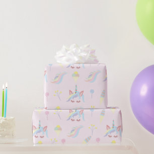 Rainbow Unicorn Pastel Cute Presentpapper