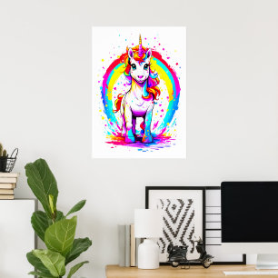Rainbow Unicorn Poster