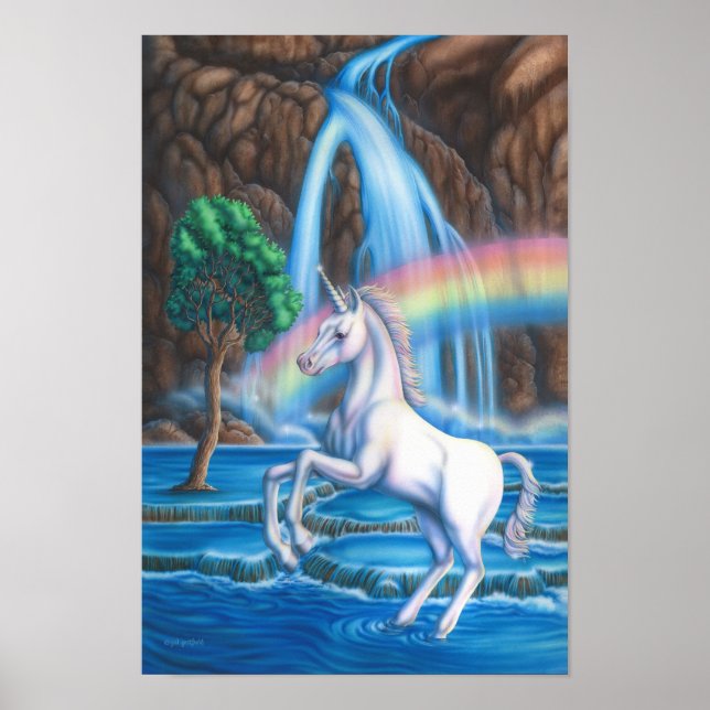 Rainbow Unicorn Poster (Framsidan)