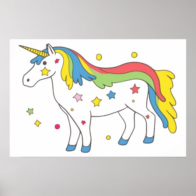 Rainbow unicorn poster (Framsidan)