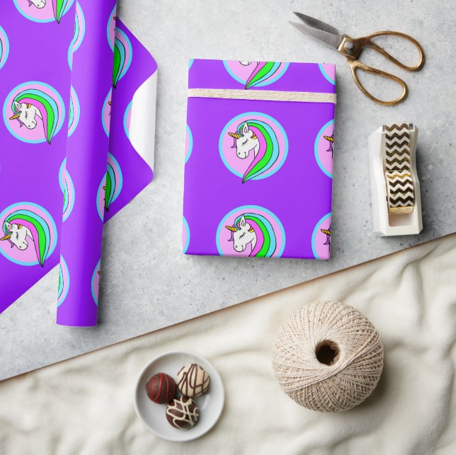 Rainbow Unicorn Presentpapper (Hantverk)