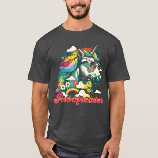 Rainbow Unicorn Proofläsare T Shirt