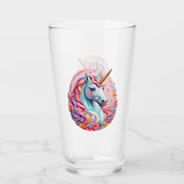 Rainbow Unicorn Rosa Shade Glaskopp (Framsida)
