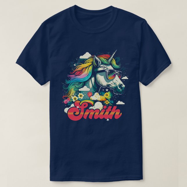 Rainbow Unicorn Smith T Shirt (Design framsida)