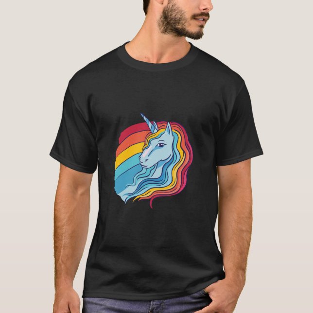Rainbow Unicorn T-Shirt (Framsida)