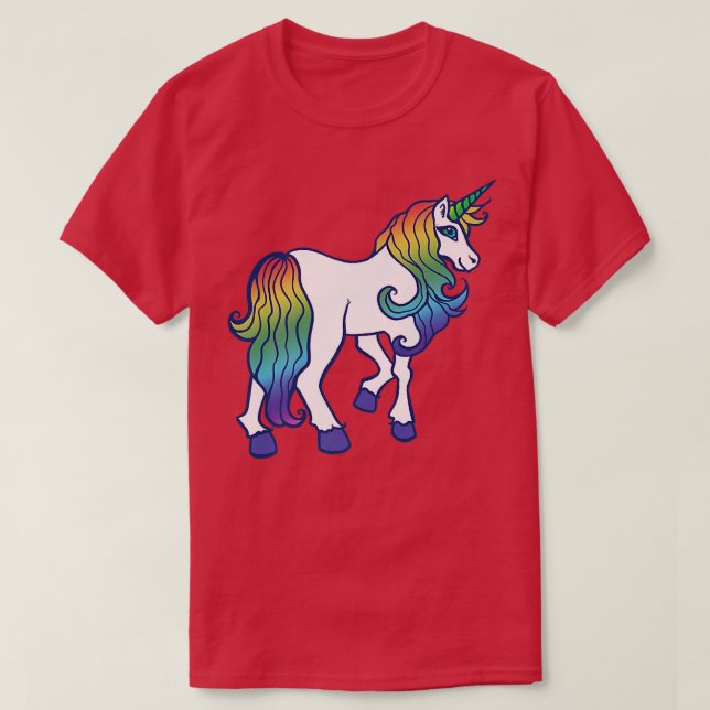 Rainbow Unicorn T Shirt (Design framsida)