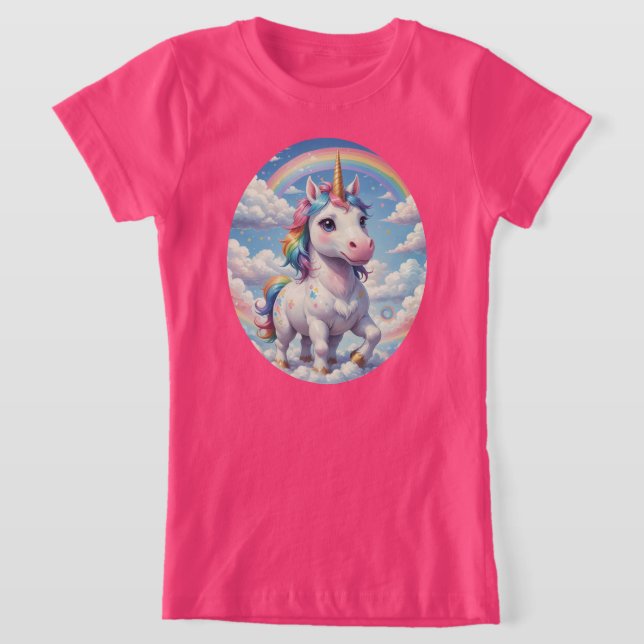 Rainbow Unicorn T Shirt (Laydown)